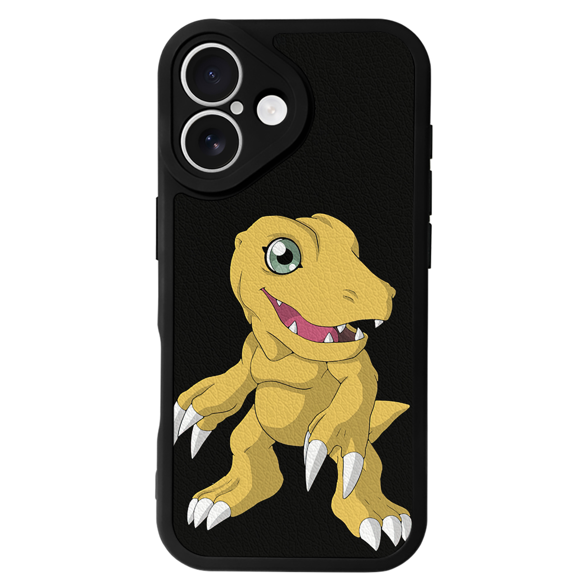 （画像用） Digimon デジタルモンスター/デジモン 【iPhone 16シリーズ対応】シリコンスマホケース（レザー調） 材質：シリコン